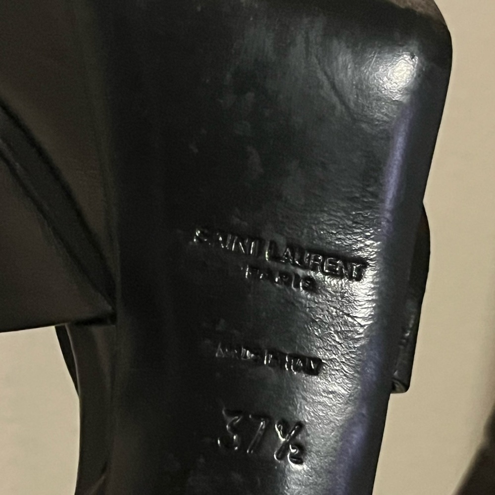 Saint Laurent Black Heels with Strappy Design and Platform Sole - Picture 6 of 7